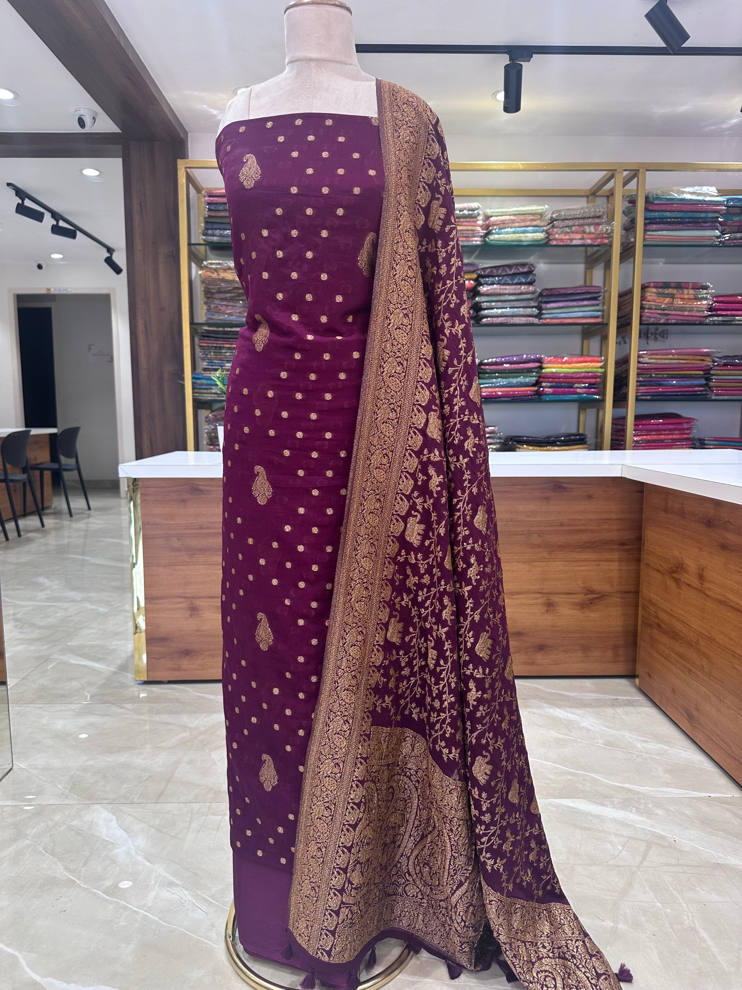 Banarasi Georgette Dress Materials