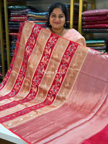 Chinniya Silk Saree Pink Color