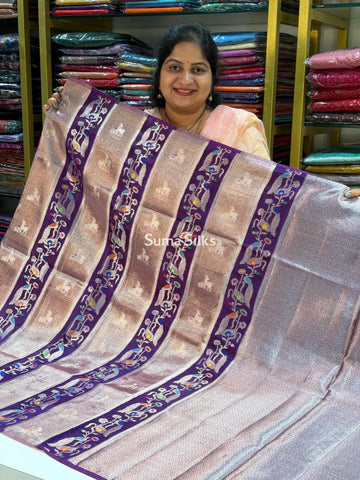 Chinniya Silk Saree Purple Color