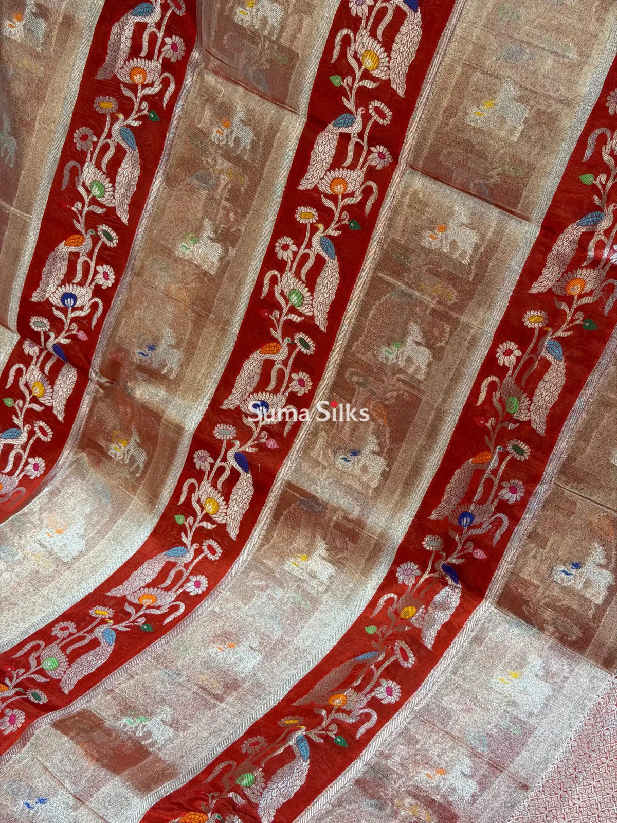 Chinniya Silk Saree Red Color