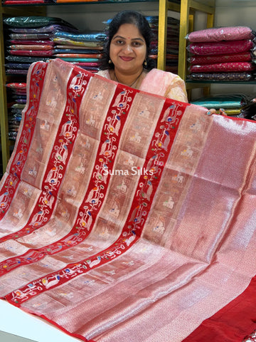 Chinniya Silk Saree Red Color