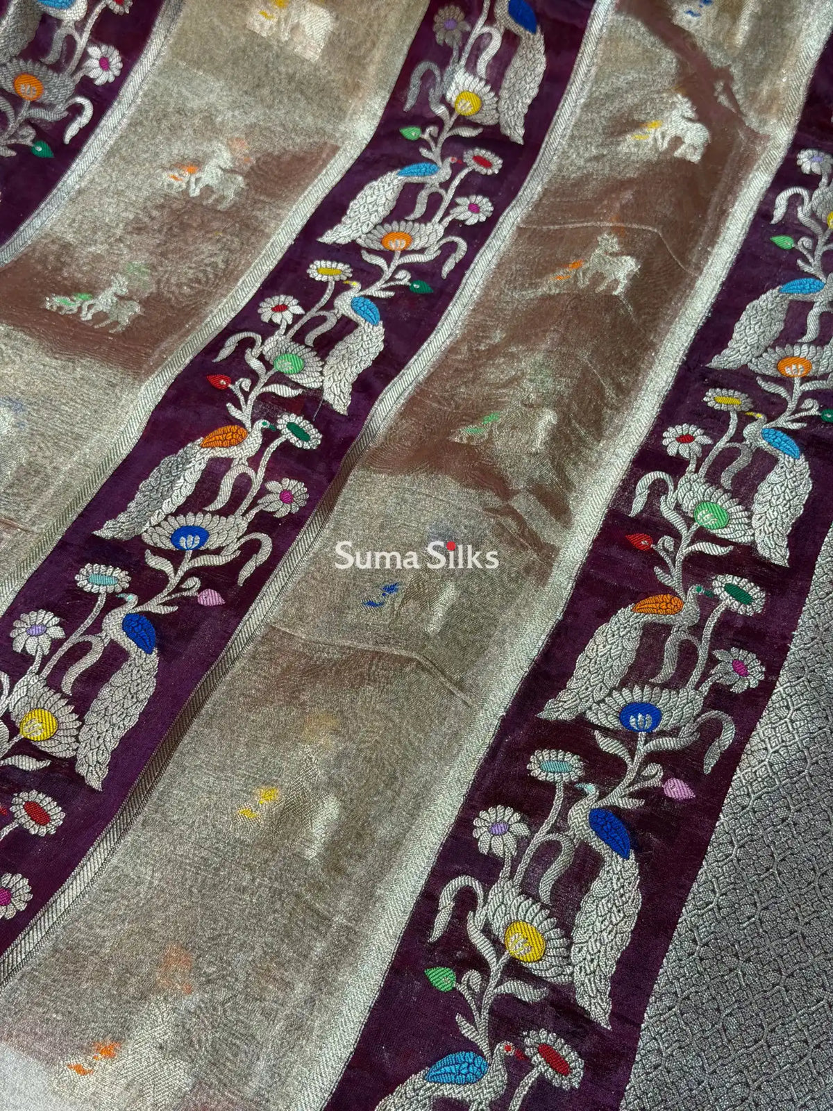 Chinniya Silk Saree Wine Color