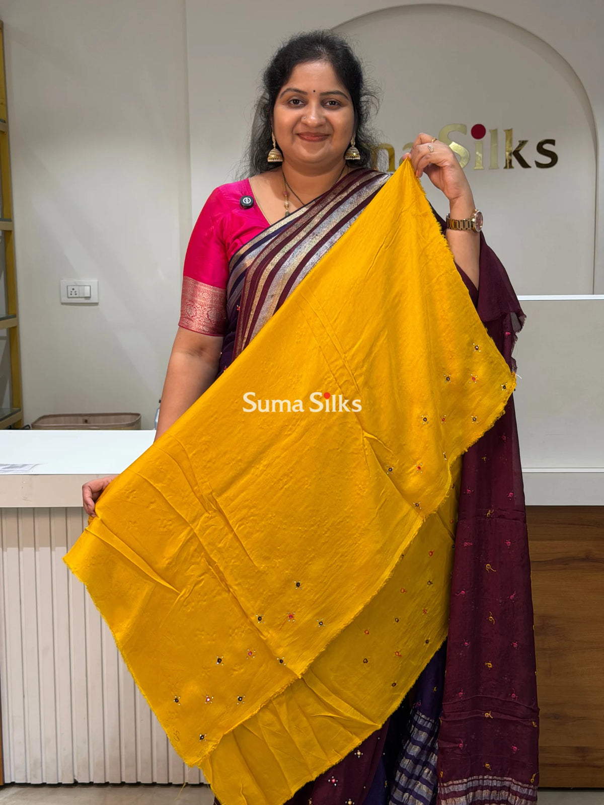 Crepe Georgette Saree Snuff Color