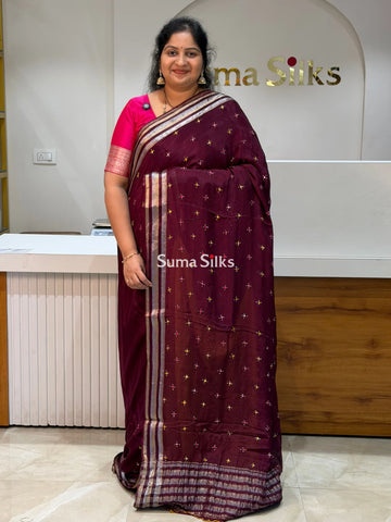 Crepe Georgette Saree Snuff Color