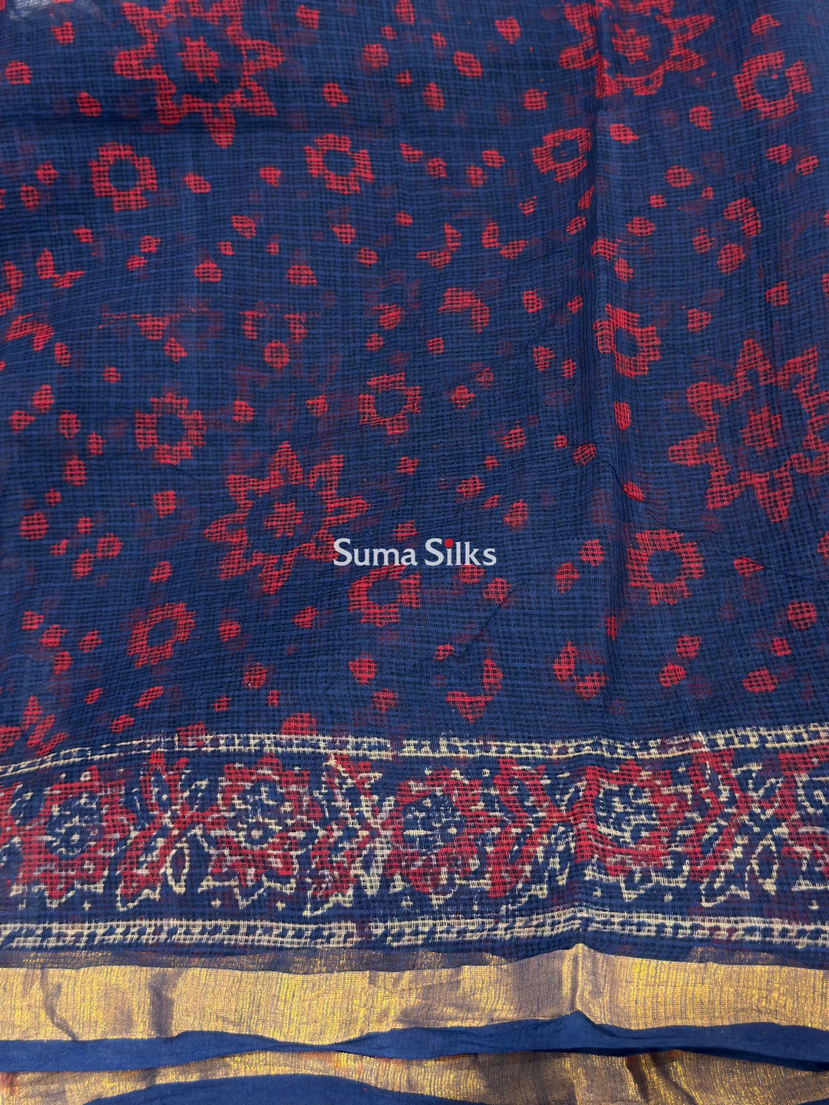 Jaipur Kota Block Printed Ajrakh Blue