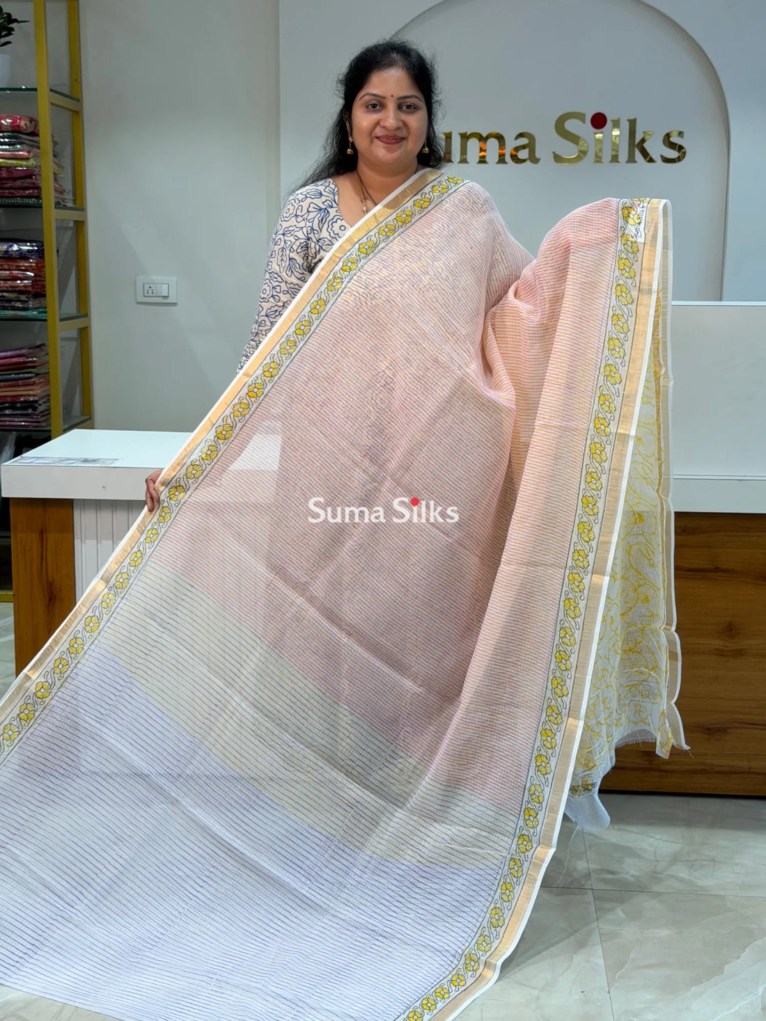 Jaipur Kota Block Printed Half And Half Design