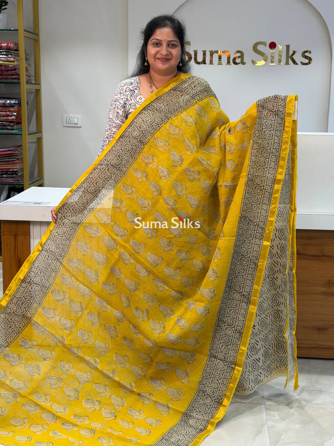 Jaipur Kota Block Printed Mango Yellow