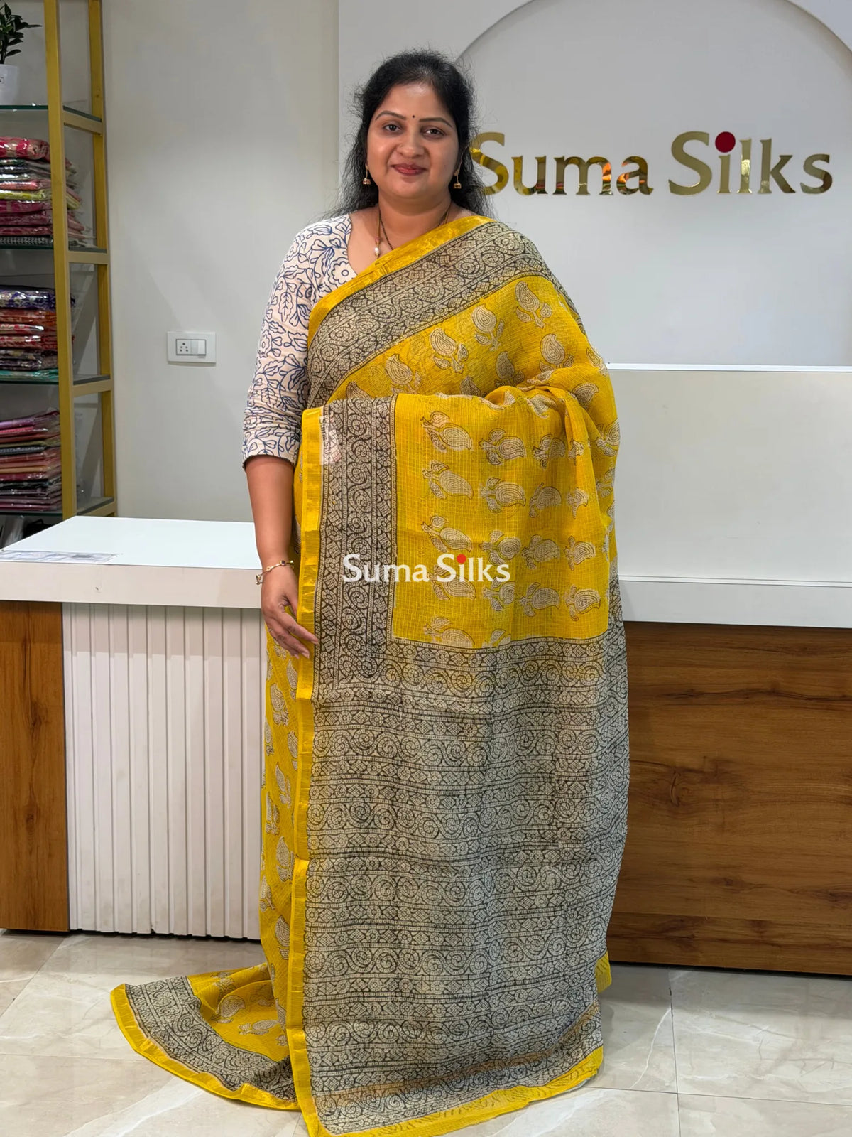 Jaipur Kota Block Printed Mango Yellow