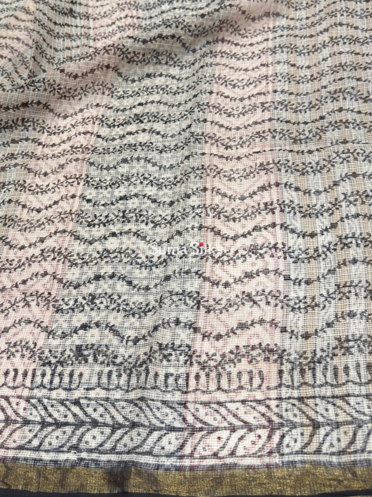 Jaipur Kota Block Printed ZigZag Red