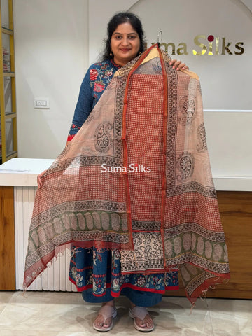 Jaipur Kota Checks Design Red Color