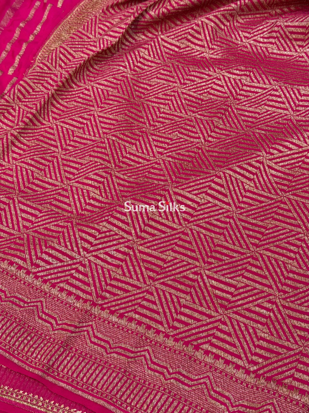 Kaddi Crepe Georgette Pink Color