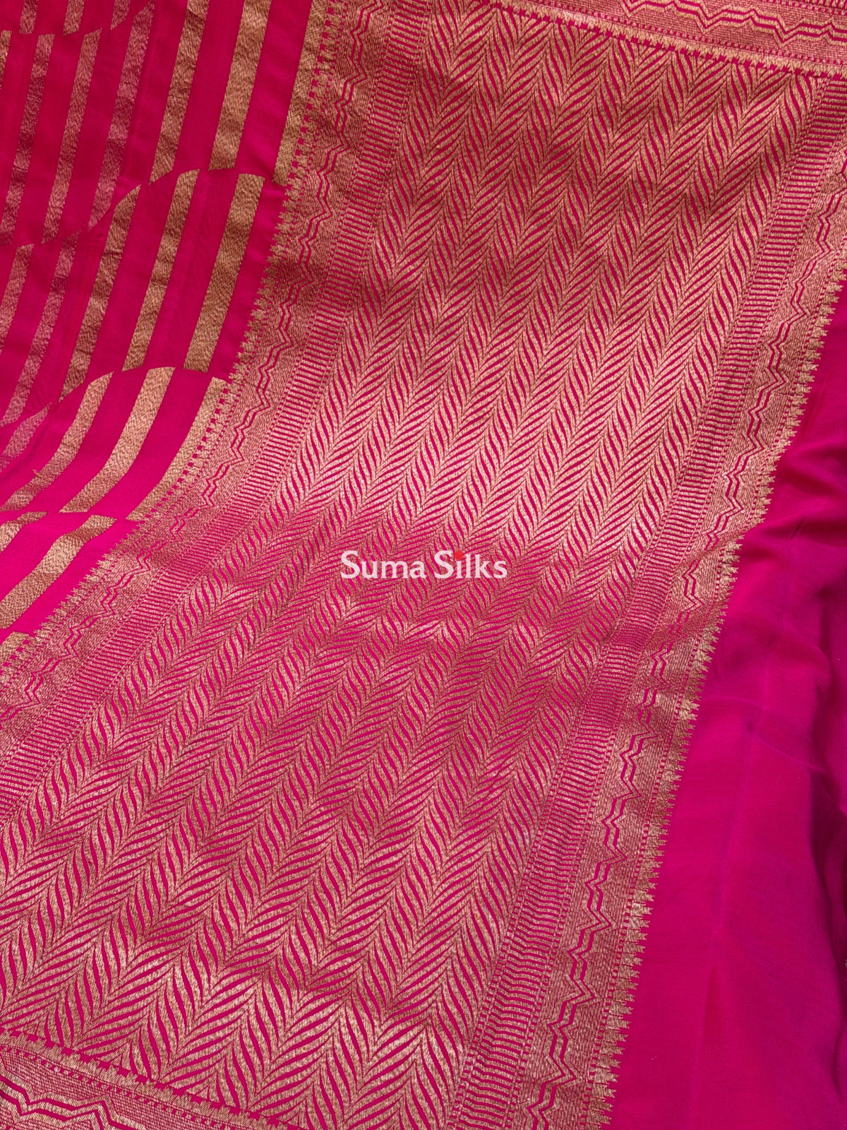 Kaddi Crepe Georgette Pink Color
