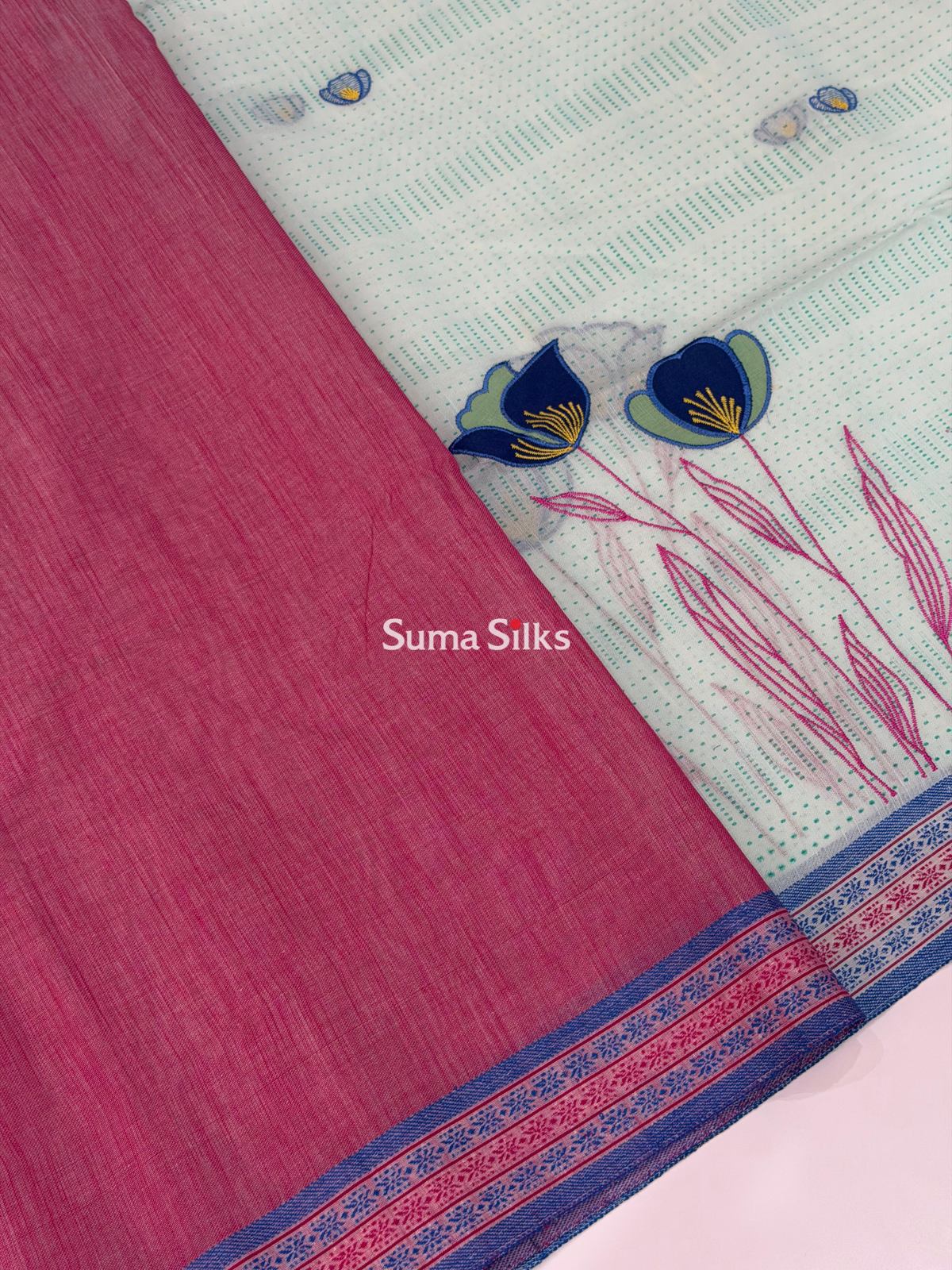 Kanchi Cotton Applique Sea Green