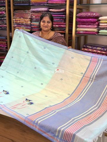 Kanchi Cotton Applique Sea Green