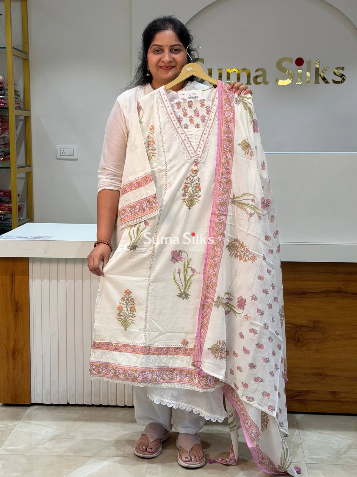 Pure Cotton Jaipur Printed Readymade Suit Set