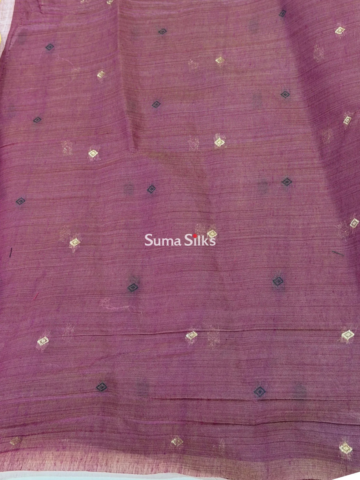 Linen Cotton Jamdani Tree Powder Lavender