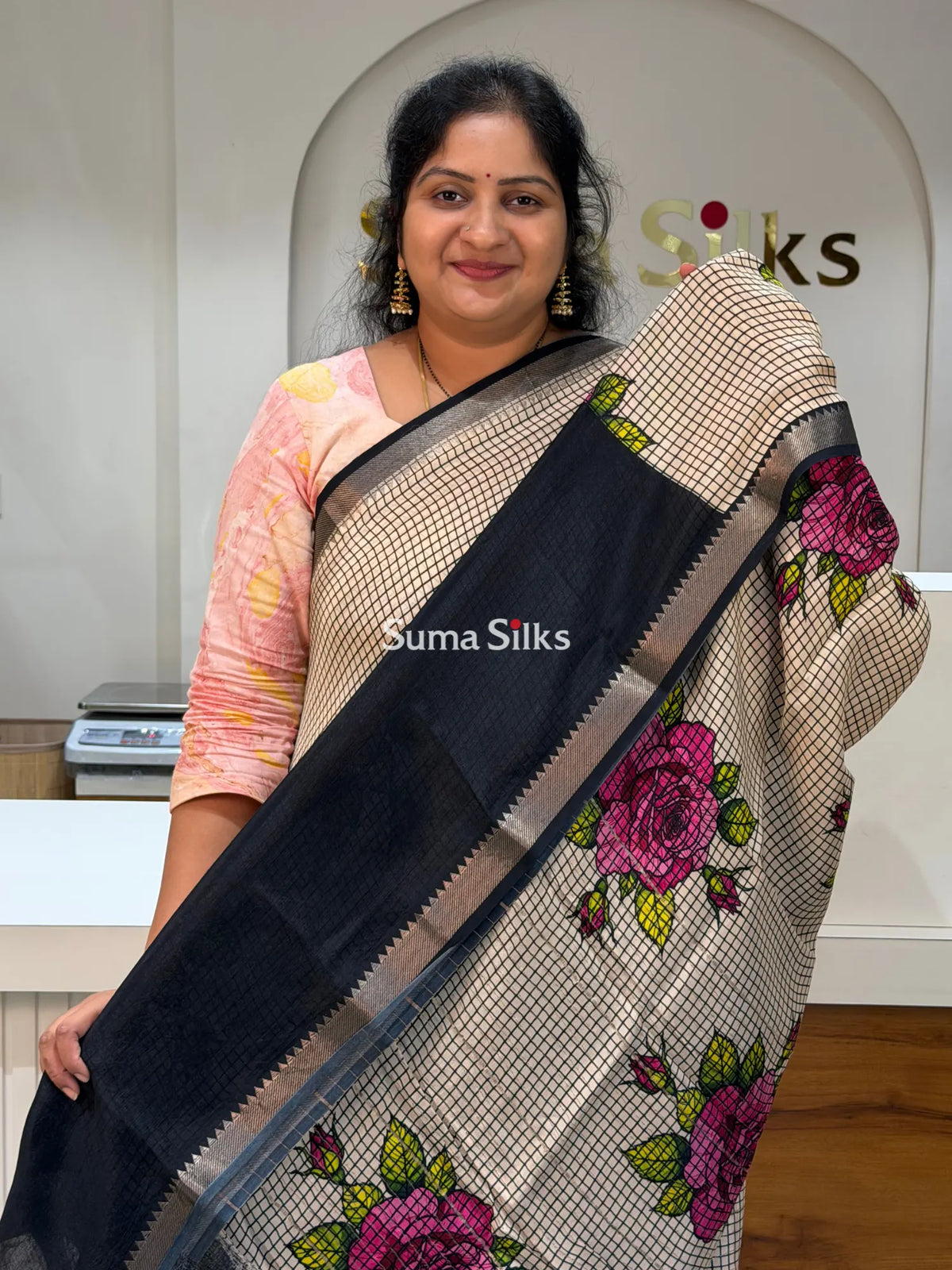 Mangalagiri Digital Print Checks Design