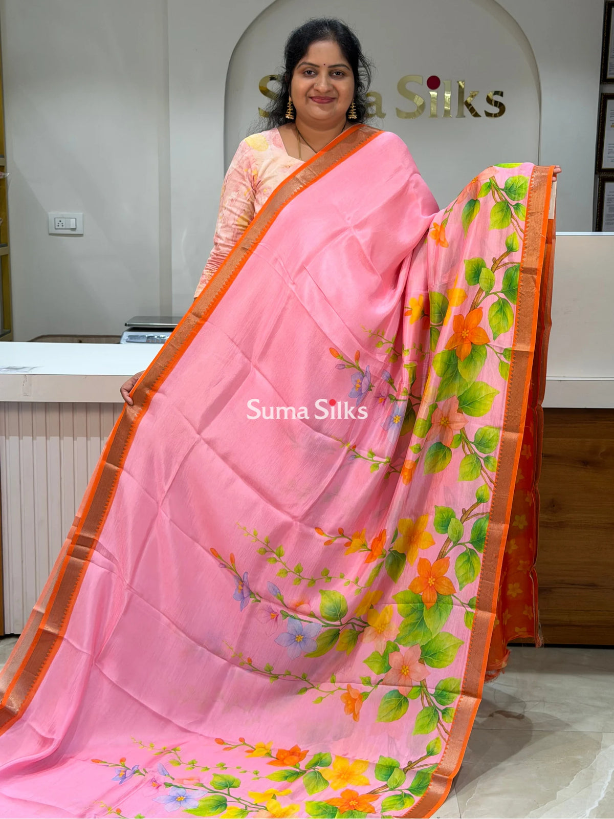 Mangalagiri Digital Print Floral Design