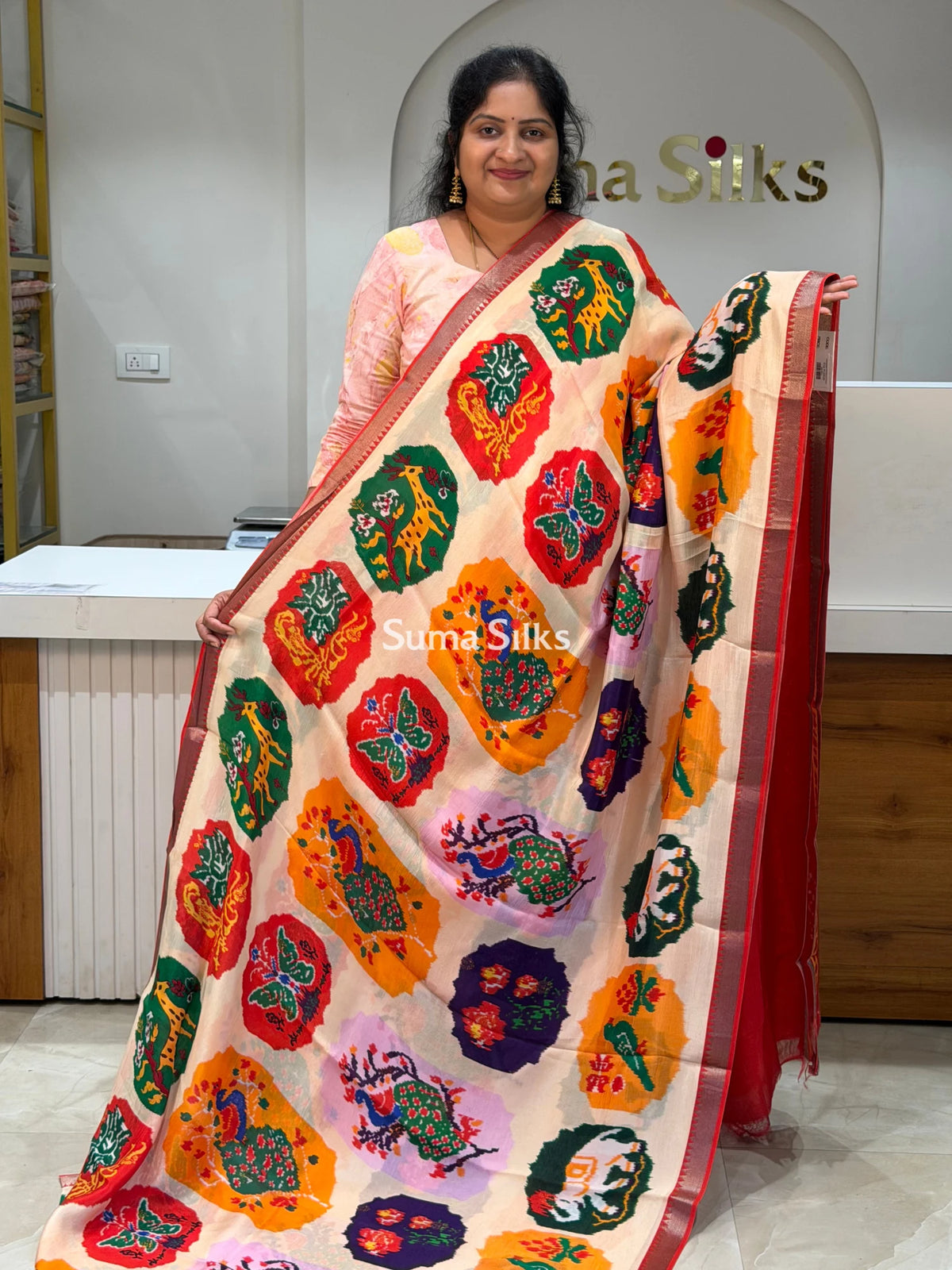 Mangalagiri Digital Print Patola Design
