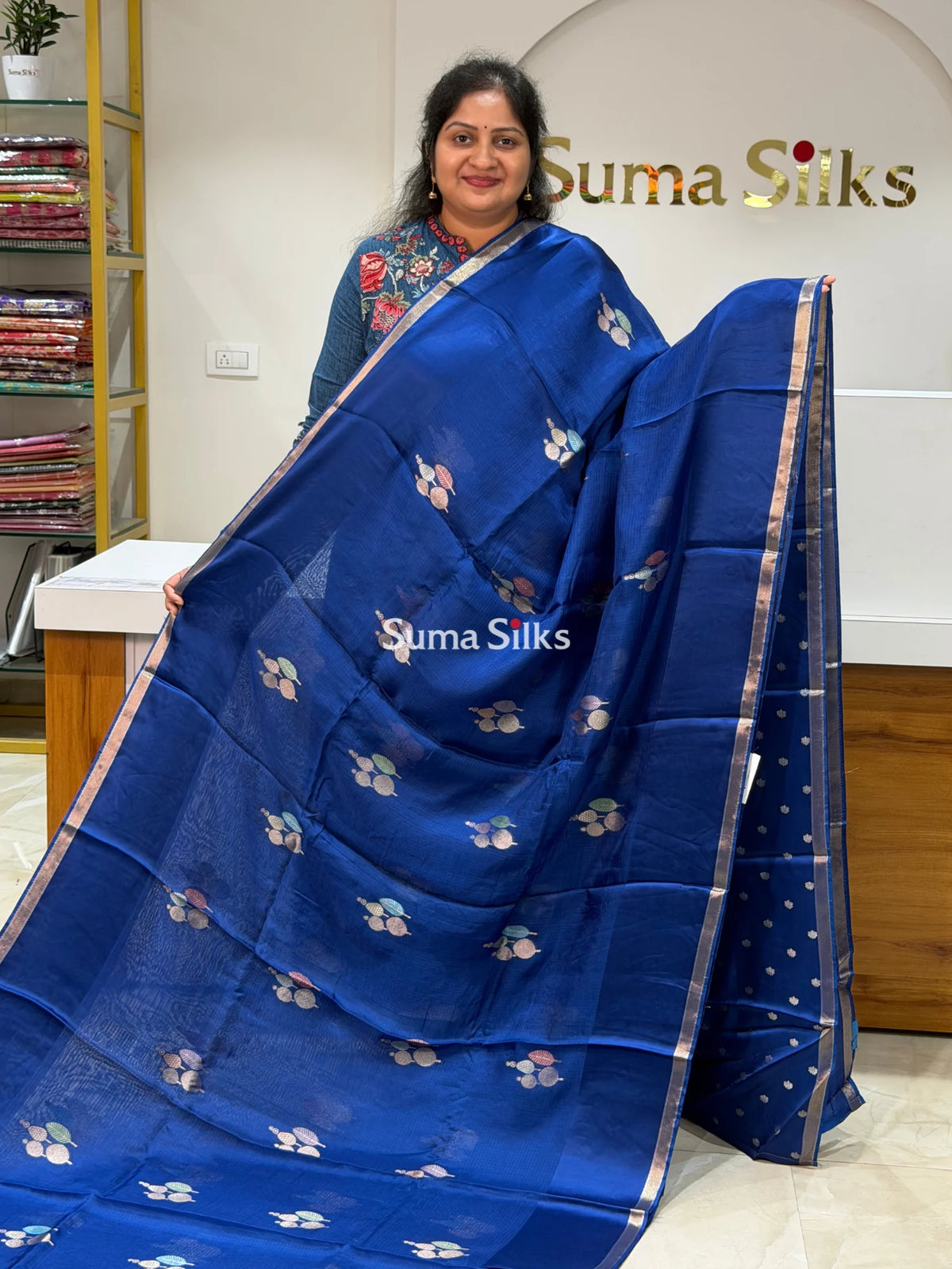 Manipuri Kota Poppins Navy