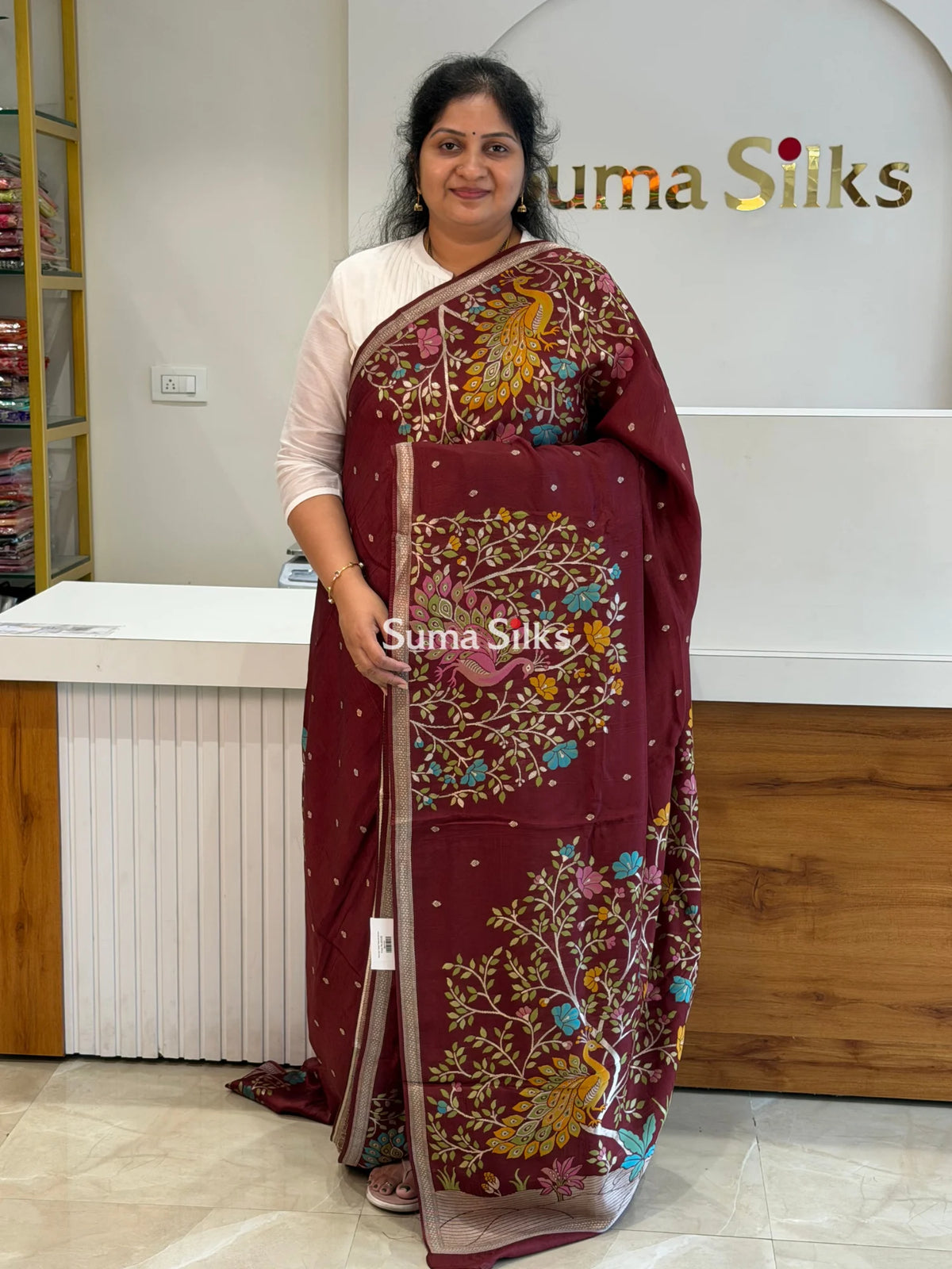 Moonga Tussar Peacock Brown SSS1510-4