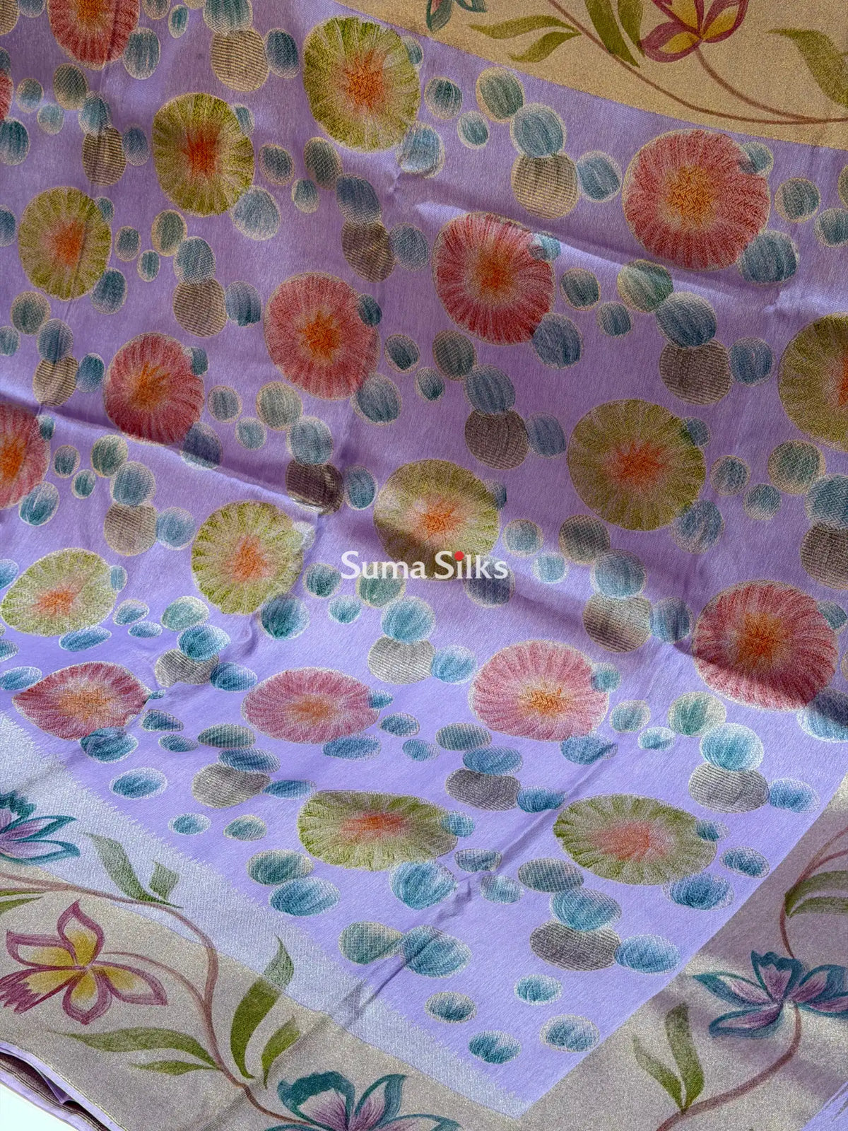Moonga Silk Saree Lavender Color