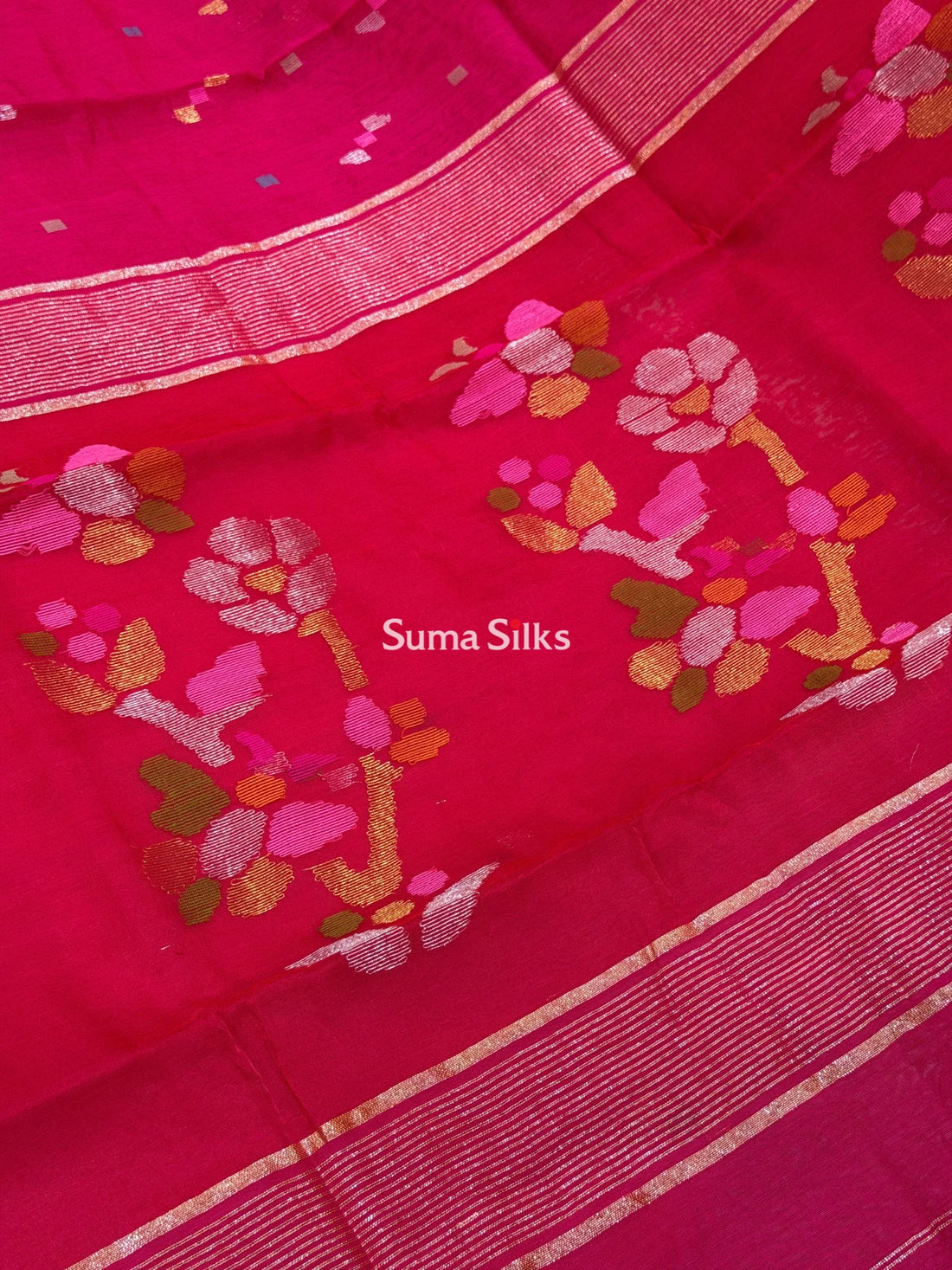 Muslin Jamdani Butterfly Pink