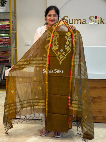 Muslin Jamdani Neck Pattern