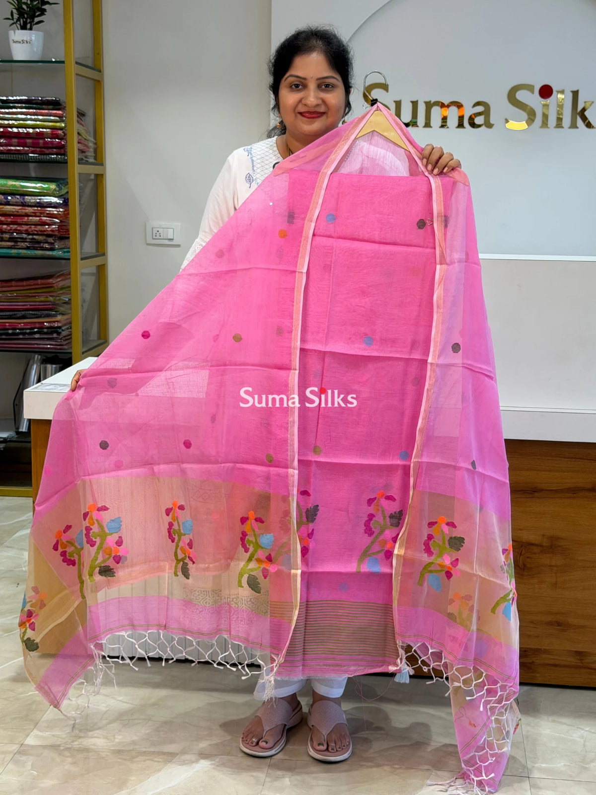 Muslin Jamdani Pink