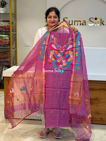 Muslin Jamdani Purplish Onion