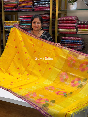 Muslin Jamdani Sun Flower Yellow