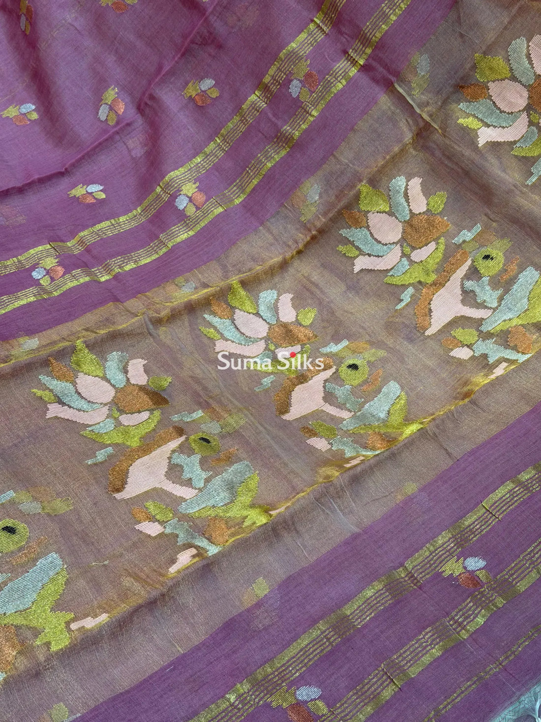 Muslin Jamdani Lotus Mauve