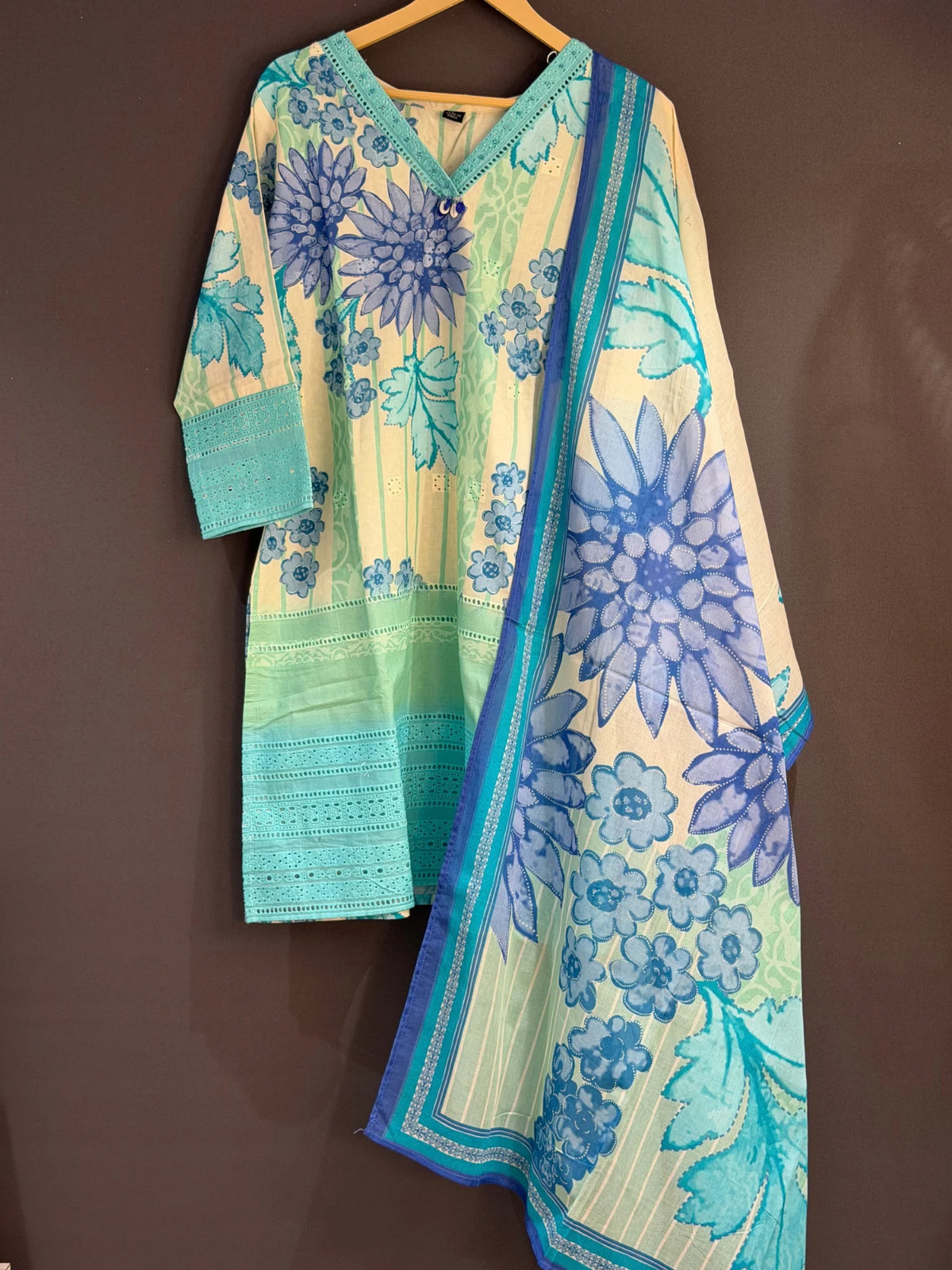 Pure Cotton Digital Print with Cut Work and Embroidery Short Top with Palazzo