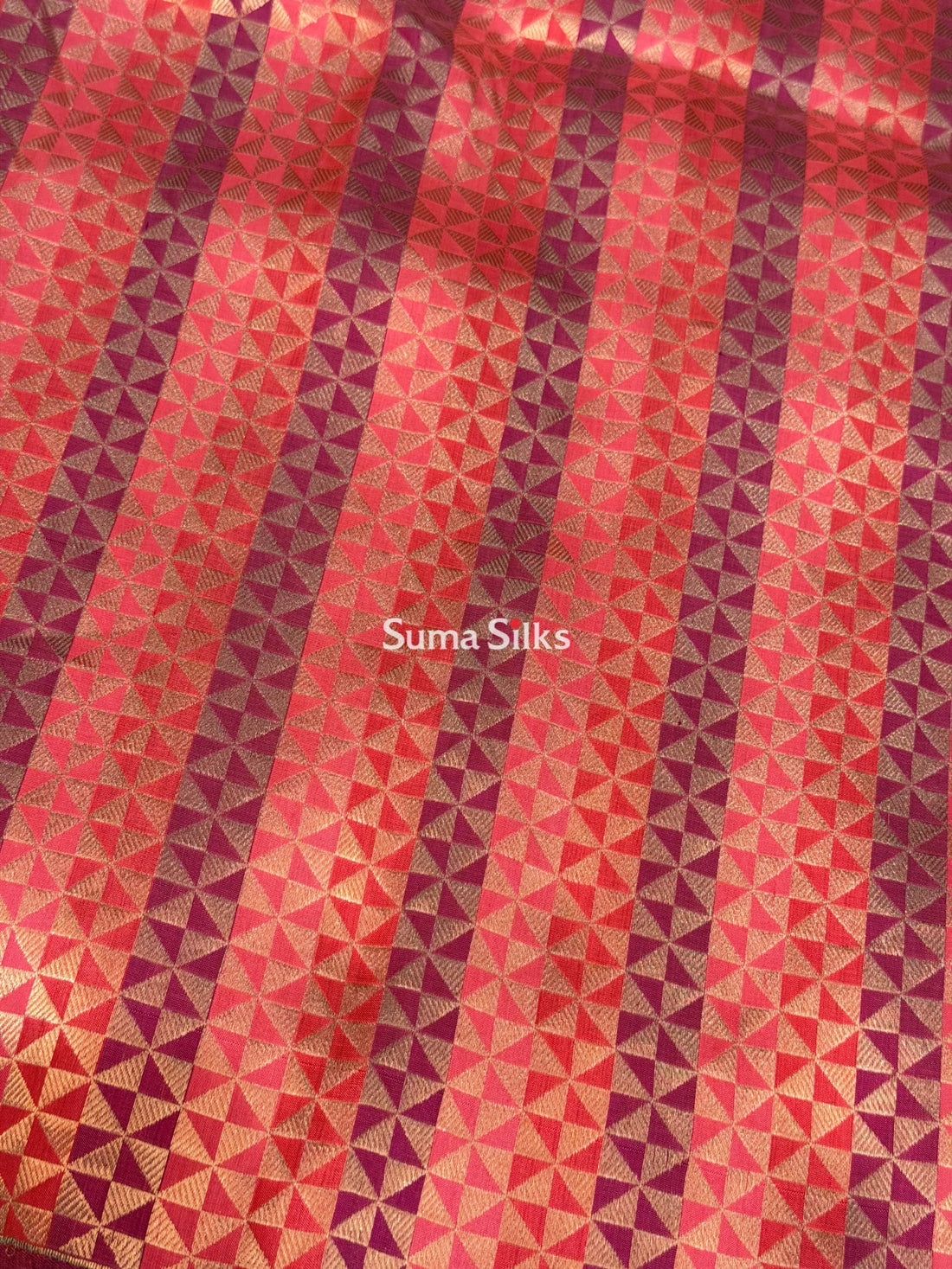 Pure Katan Silk Peach Color