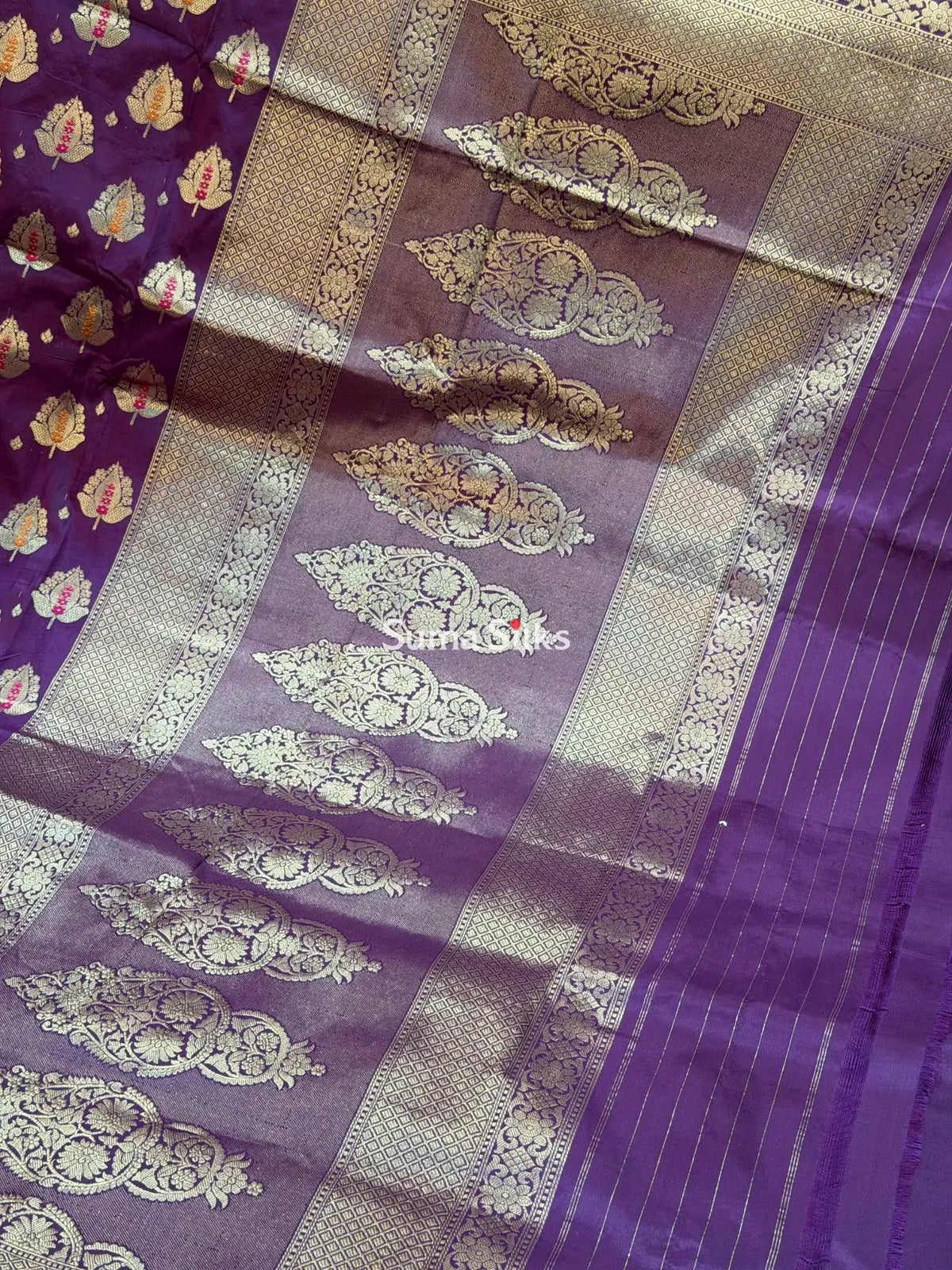 Pure Katan Silk Purple Color