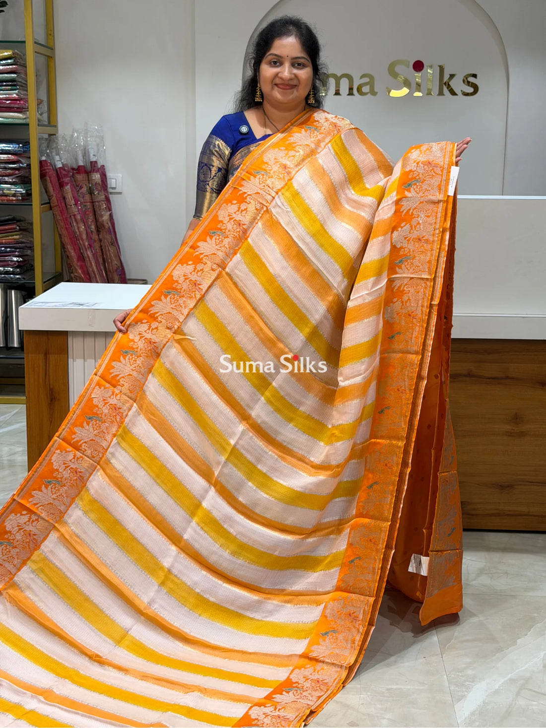 Pure Manipuri Kota Rangkat Saree with Shikargah Border
