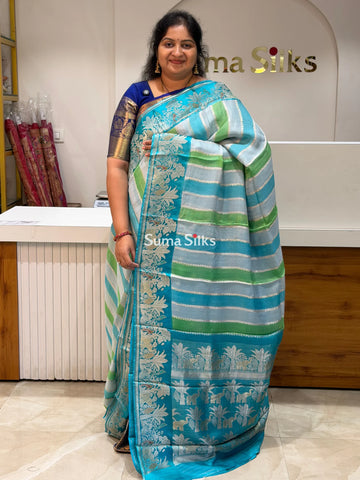 Pure Manipuri Kota Rangkat Saree with Shikargah Border