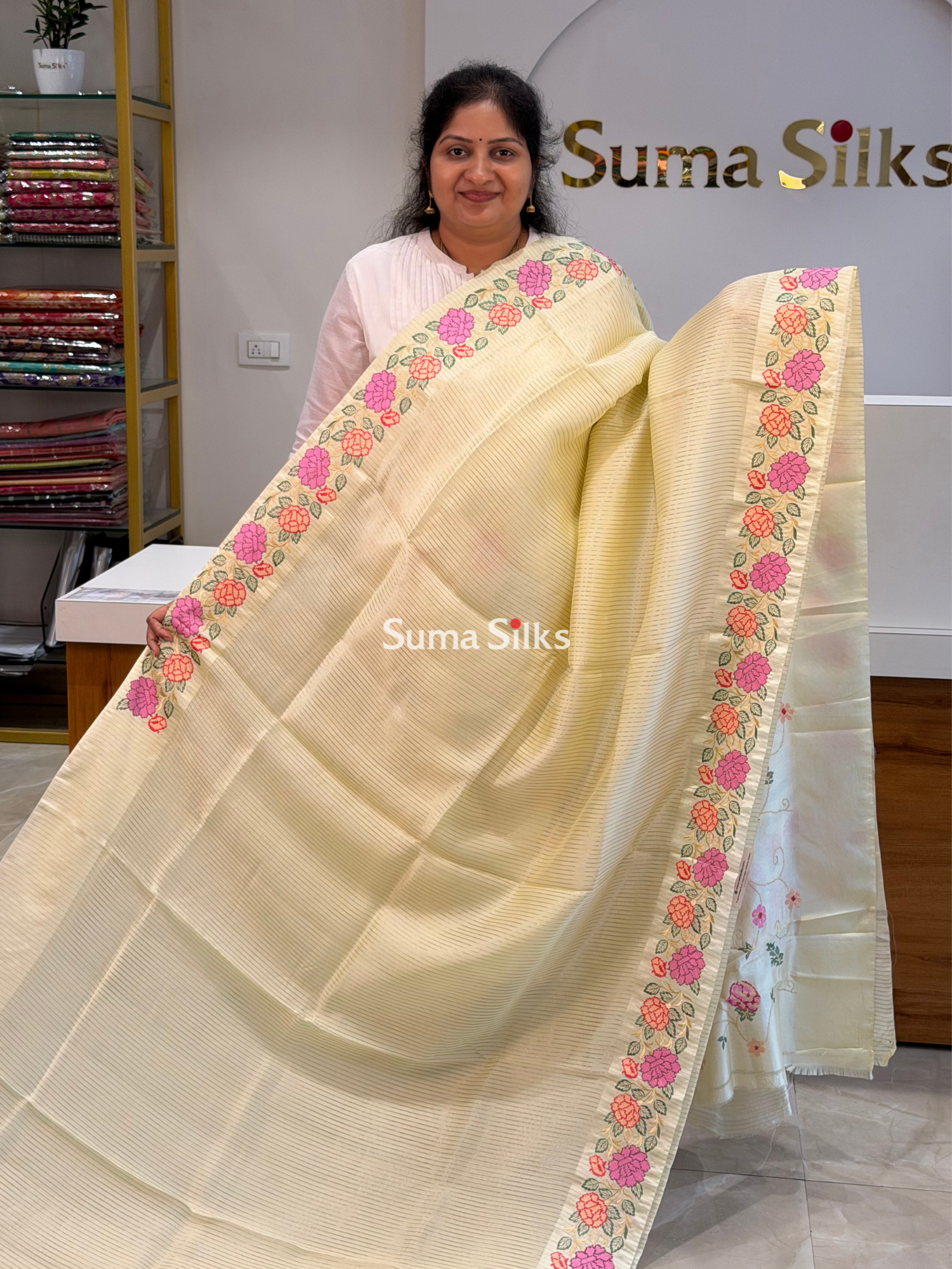Pure Moonga Silk Petit Point Light Lemon Yellow