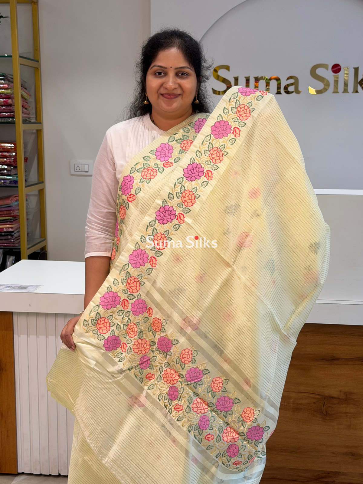 Pure Moonga Silk Petit Point Light Lemon Yellow