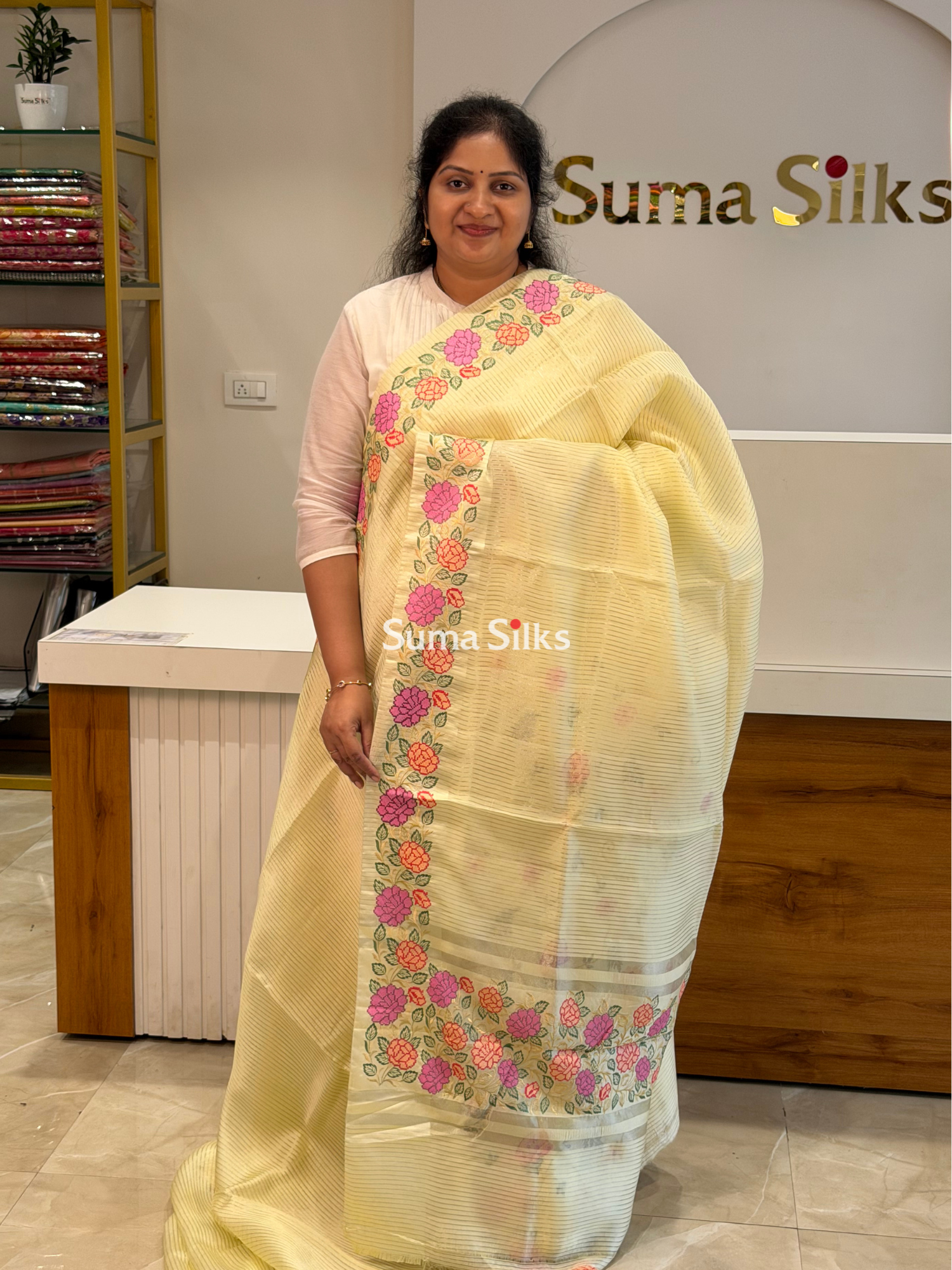 Pure Moonga Silk Petit Point Light Lemon Yellow