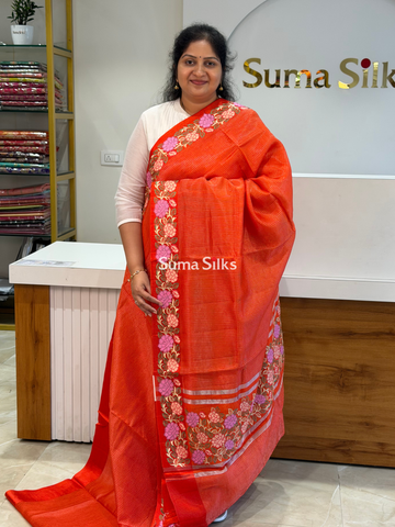 Pure Moonga Silk Petit Point Orange