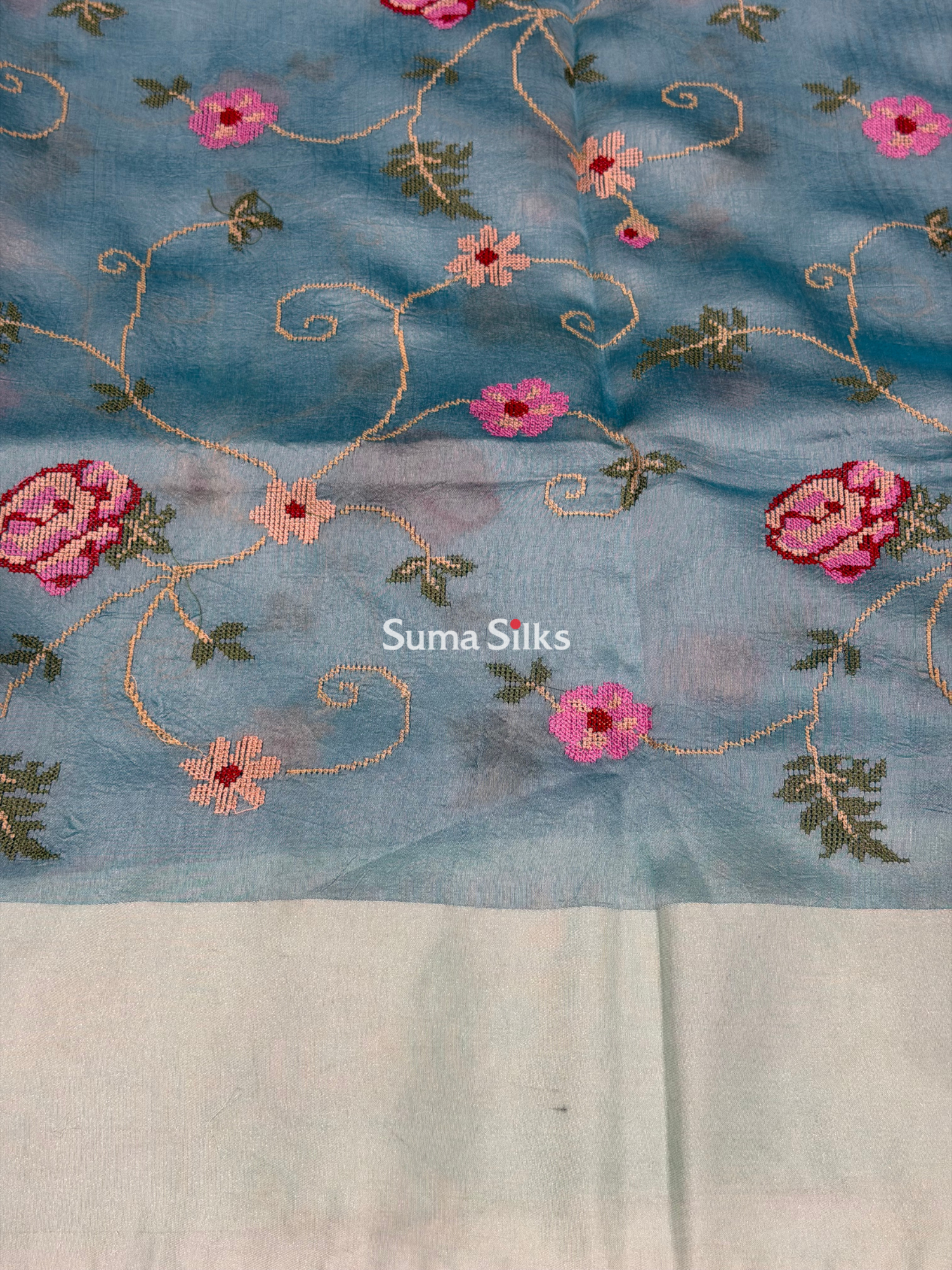 Pure Moonga Silk Petit Point Sea Blue