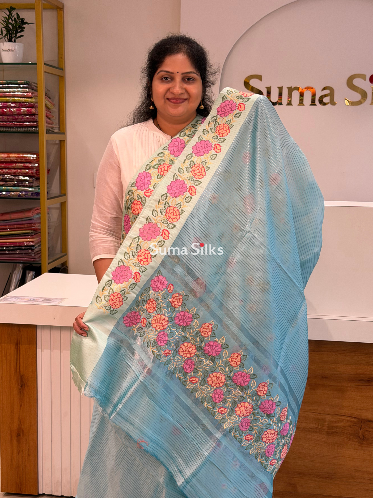 Pure Moonga Silk Petit Point Sea Blue