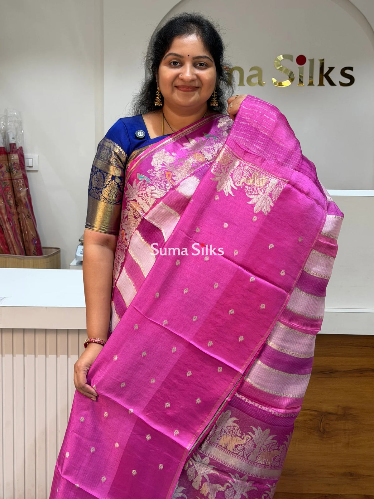 Pure Manipuri Kota Rangkat Saree with Shikargah Border