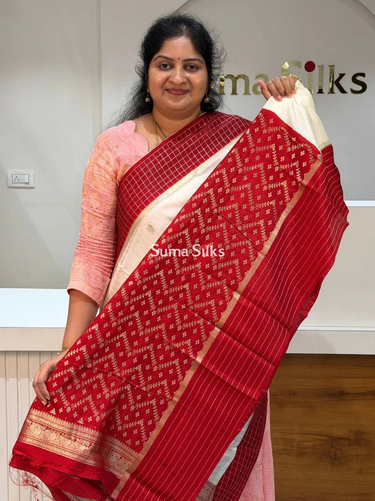 Russian Crepe Silk Saree White Color