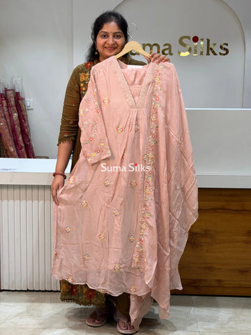 Chinnon Georgette Suit Set Onion Pink