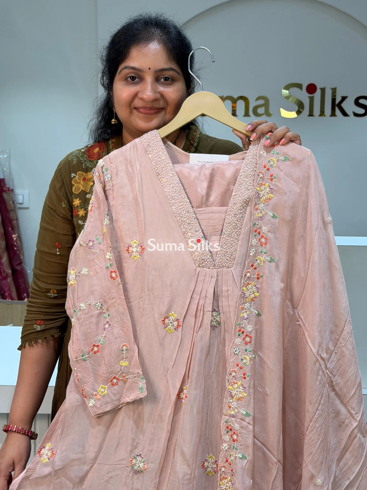 Chinnon Georgette Suit Set Onion Pink