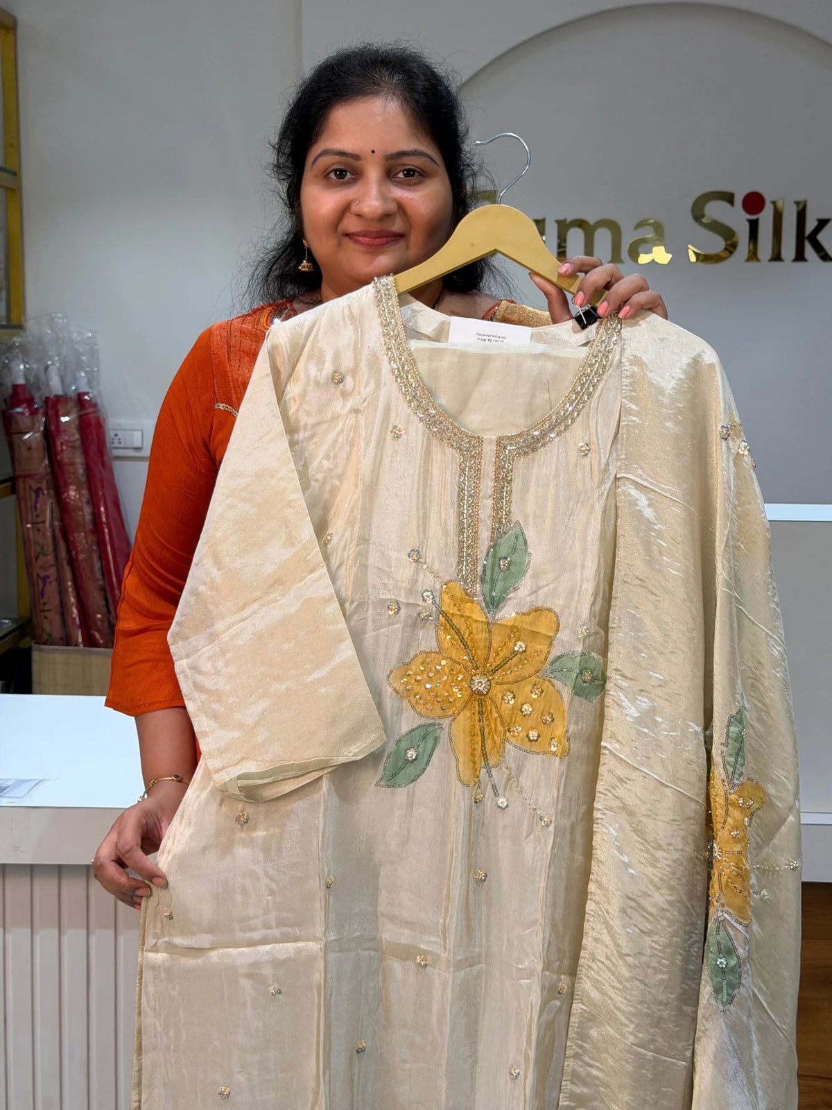 Shimmer Tissue Suit Set with work