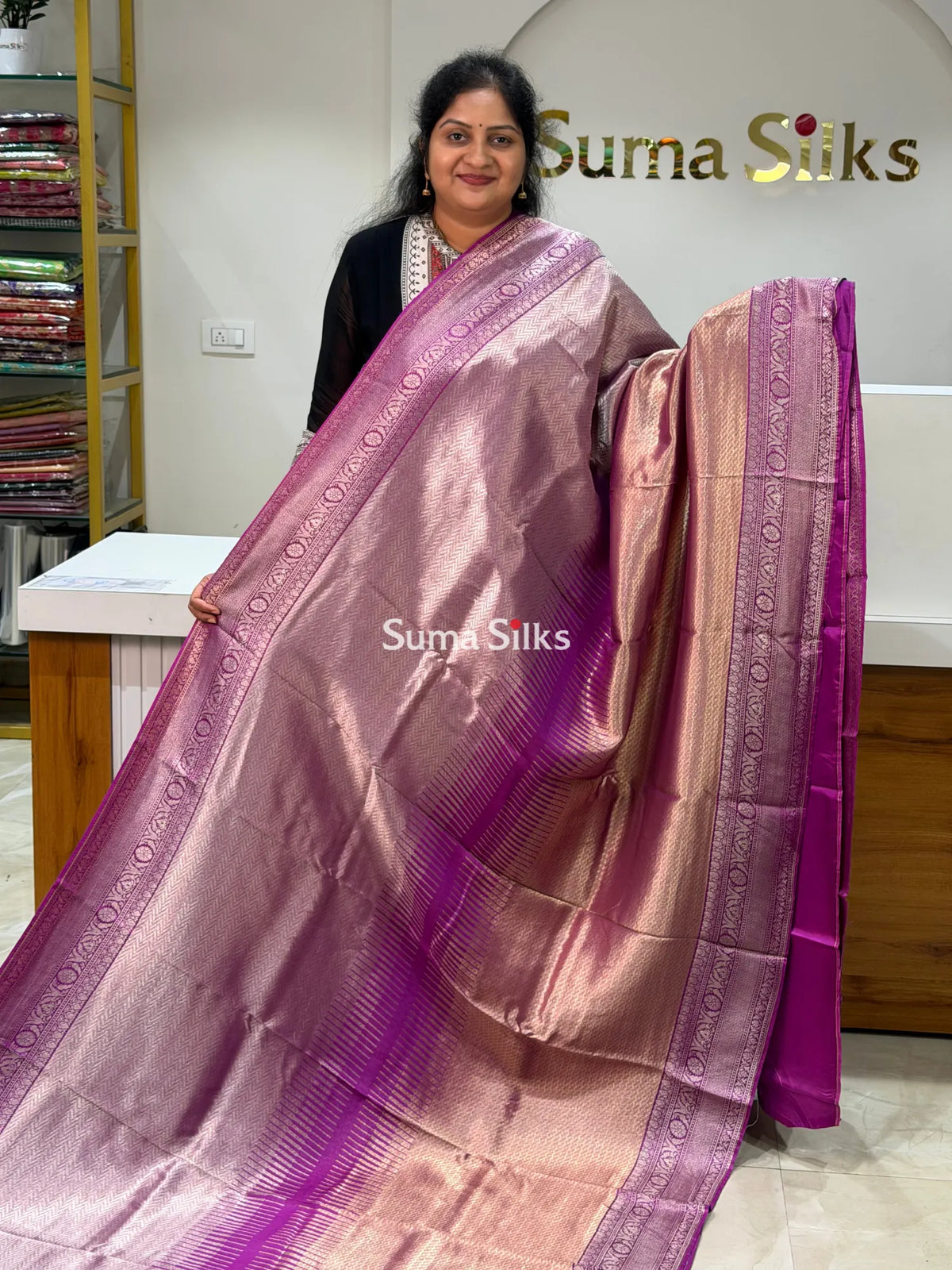 Tissue Temple Design Weaving Magenta