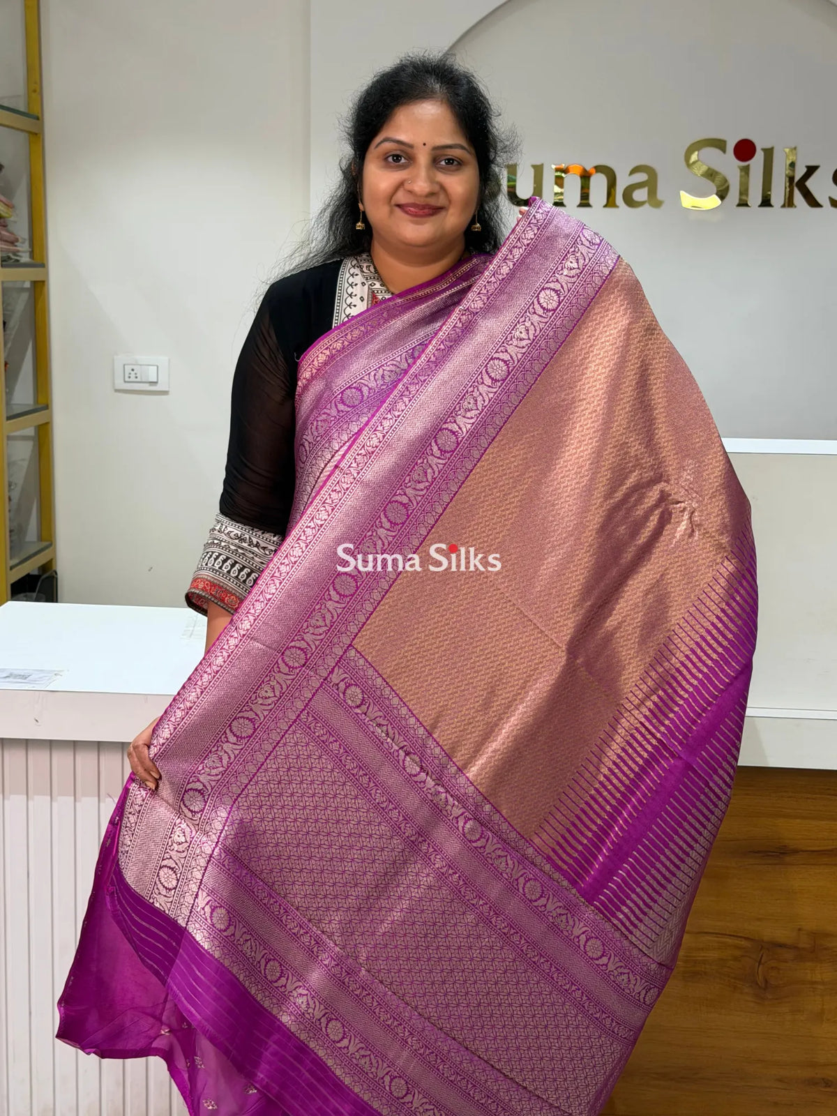 Tissue Temple Design Weaving Magenta
